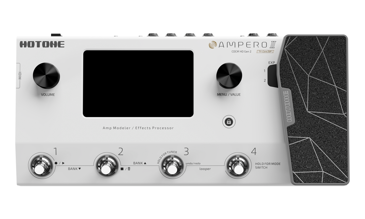 NEW! Hotone Ampero II Multi-Effects Pedal Dual Effect Chains with Expression Pedal