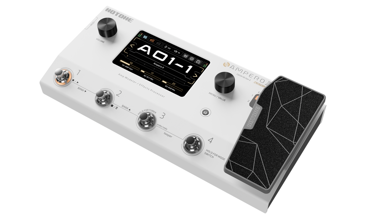 NEW! Hotone Ampero II Multi-Effects Pedal Dual Effect Chains with Expression Pedal
