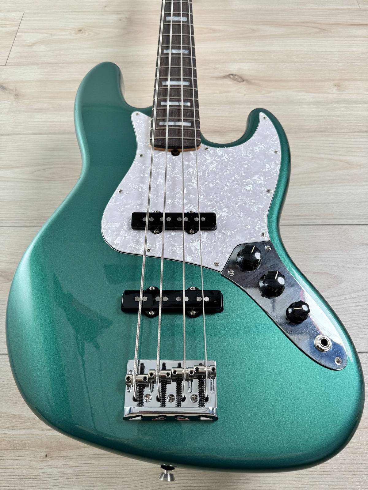 Fender Adam Clayton Jazz Bass Rosewood Fingerboard, Sherwood Green Metallic #0587