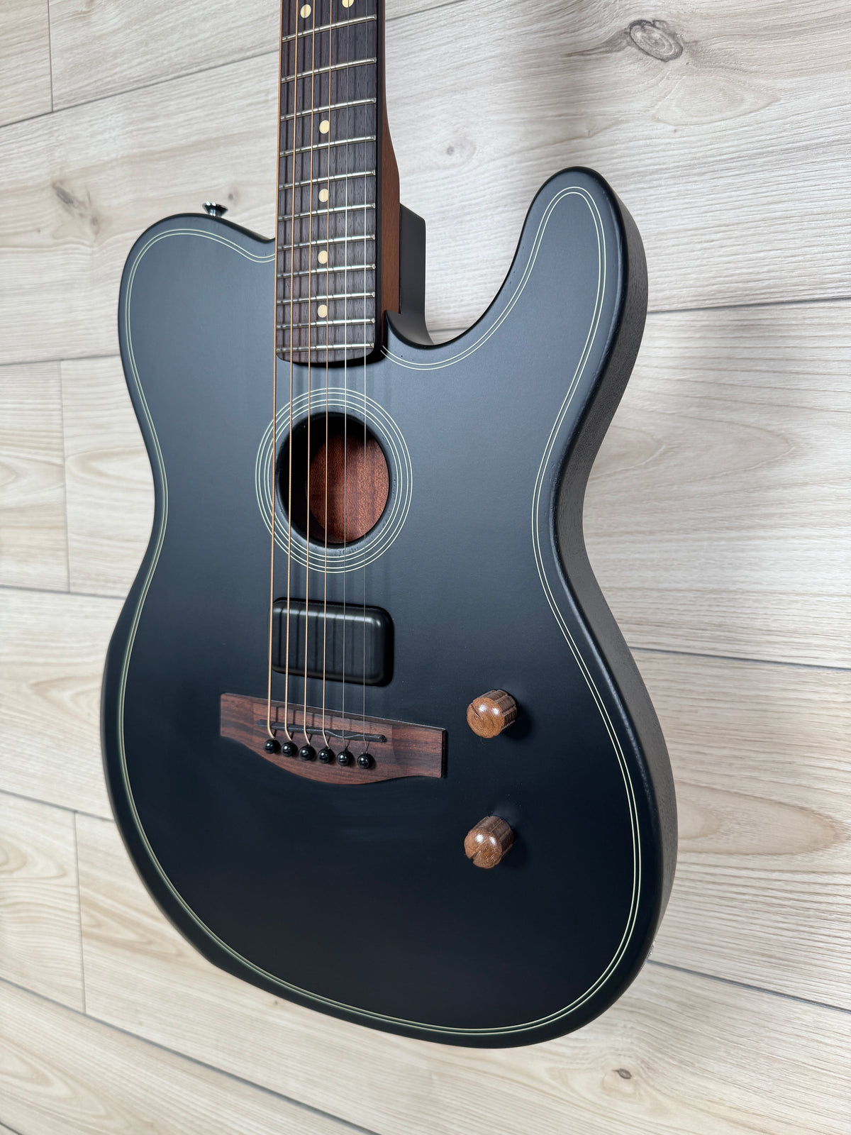 Fender Acoustasonic Standard Telecaster Acoustic Guitar, Black #5541