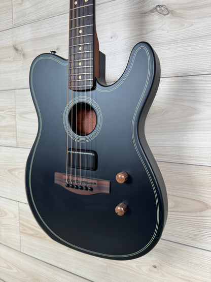 Fender Acoustasonic Standard Telecaster Acoustic Guitar, Black #5541