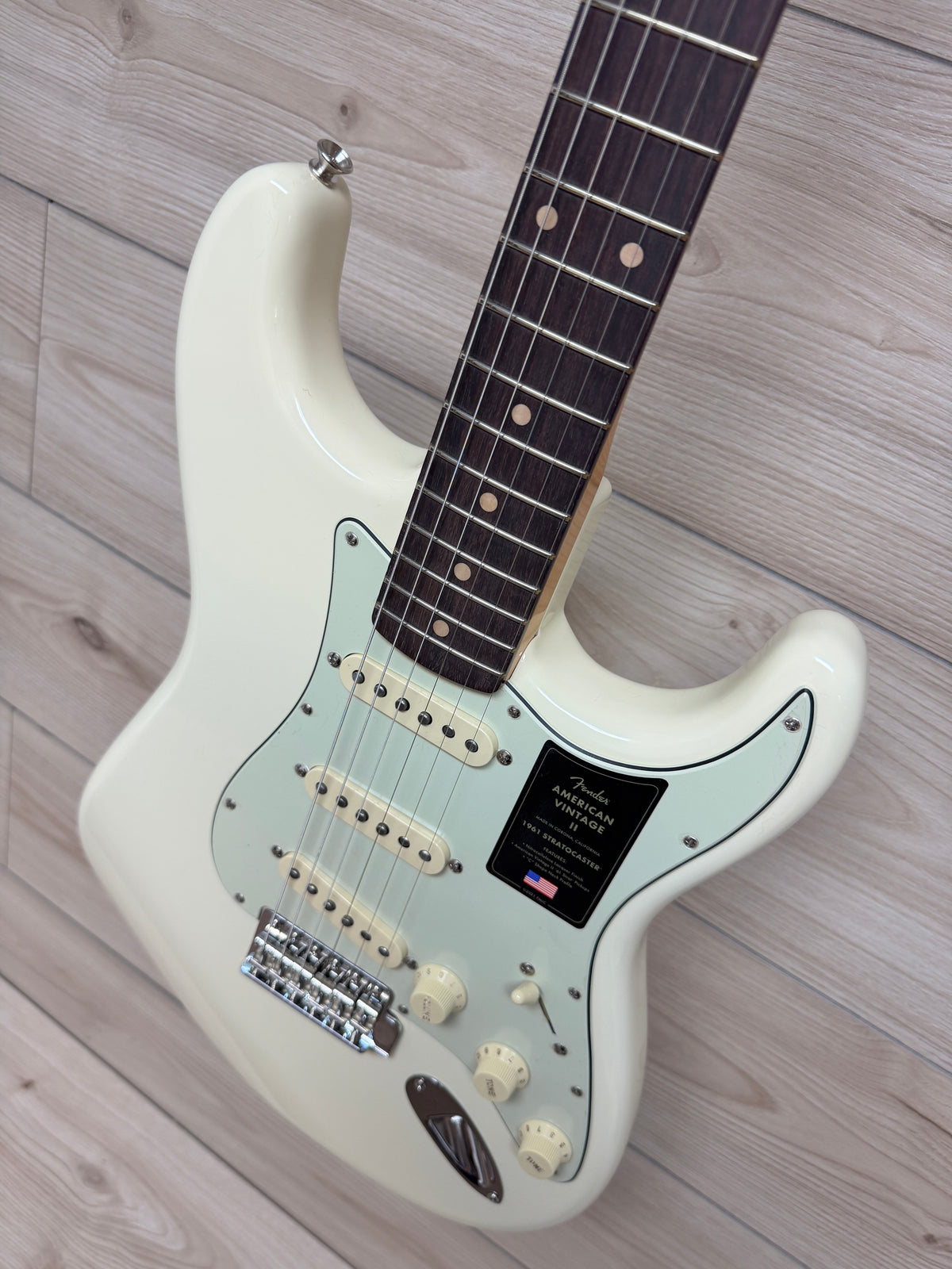 Fender American Vintage II 1961 Stratocaster Electric Guitar, Olympic White - CBN Music Warehouse