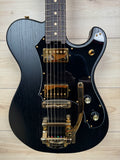 Veritas Custom Portlander OGS Black, Matching Headstock, Gold Hardware, Bigsby