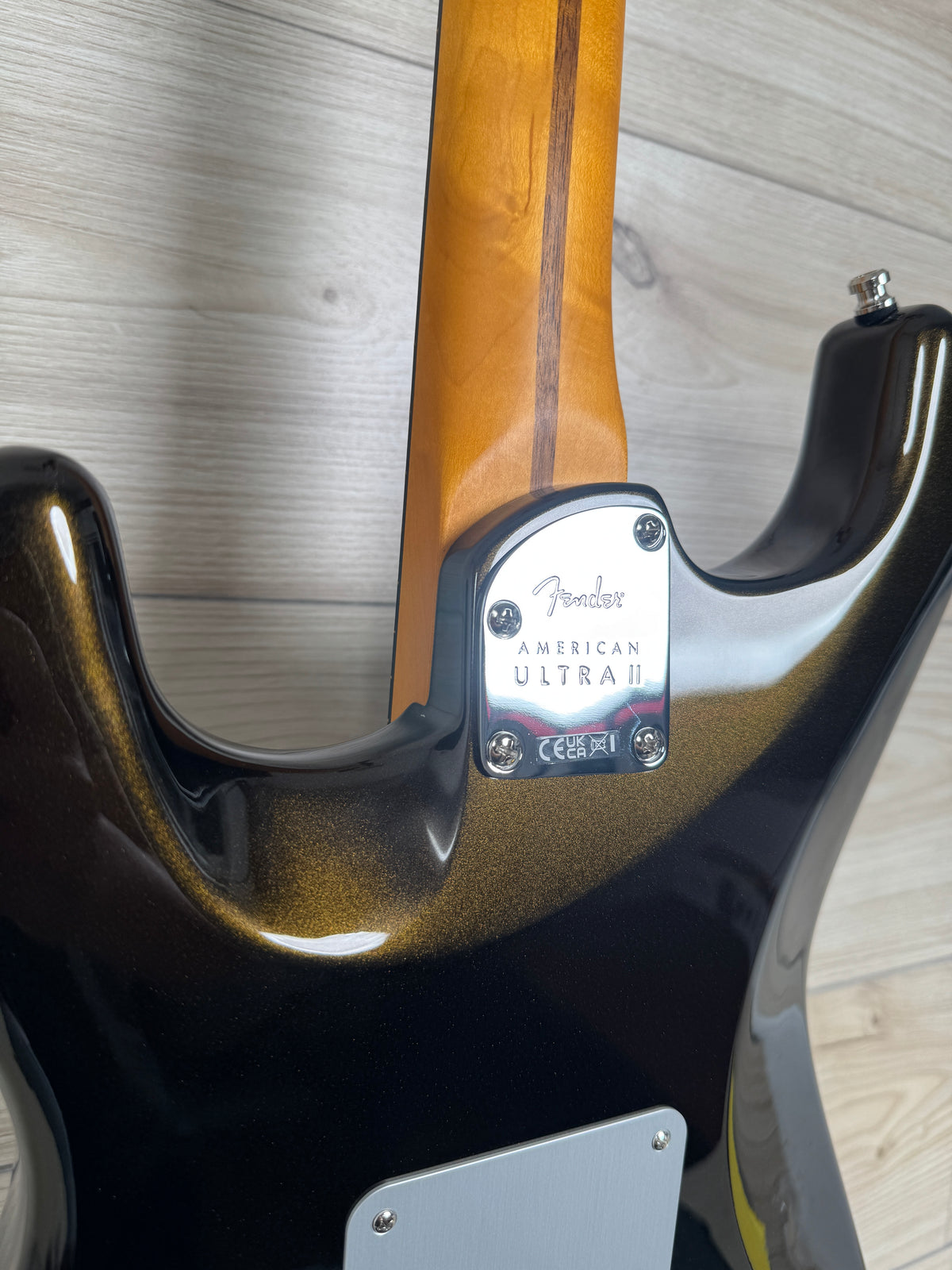 Fender American Ultra II Stratocaster HSS Electric Guitar, Texas Tea - #4967
