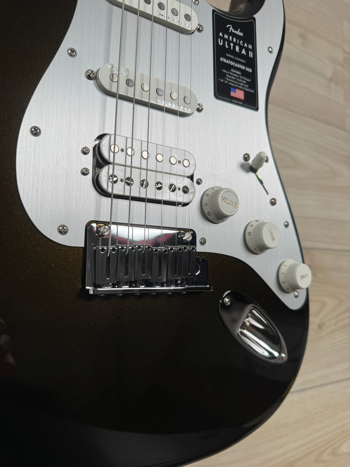 Fender American Ultra II Stratocaster HSS Electric Guitar, Texas Tea - #4967