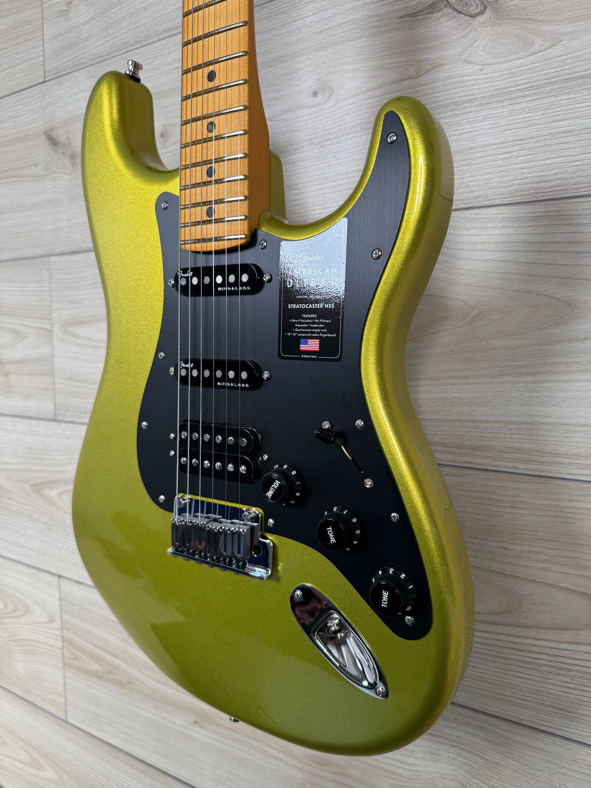 Fender American Ultra II Stratocaster HSS Electric Guitar, Solar Flare - #7056