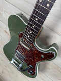 Veritas Custom Portlander Olive Drab with Tortoise Pickguard, Matching Headstock, Bigsby, Binding