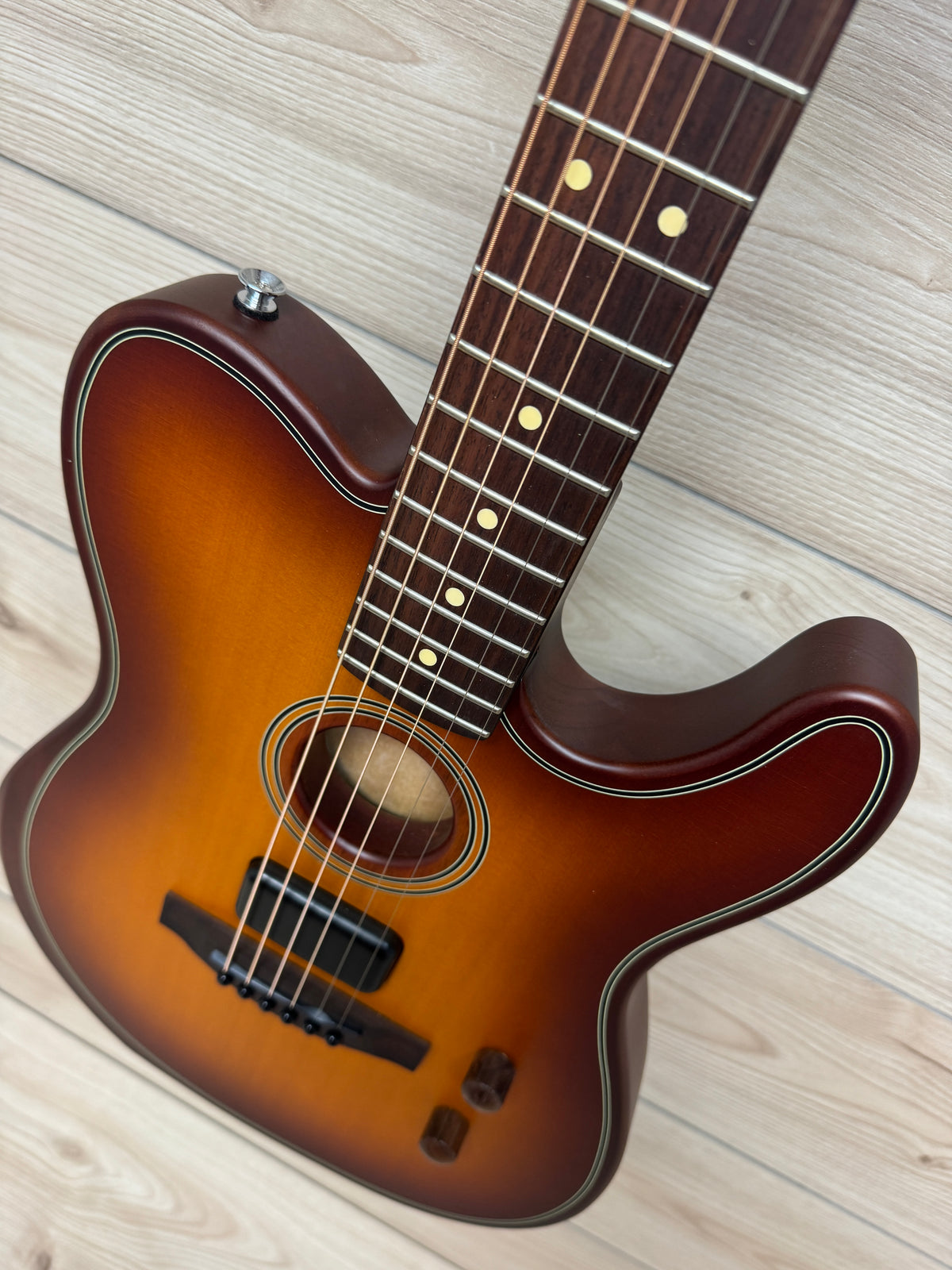 Fender Acoustasonic Standard Telecaster Acoustic Electric Guitar, Honey Burst - CBN Music Warehouse