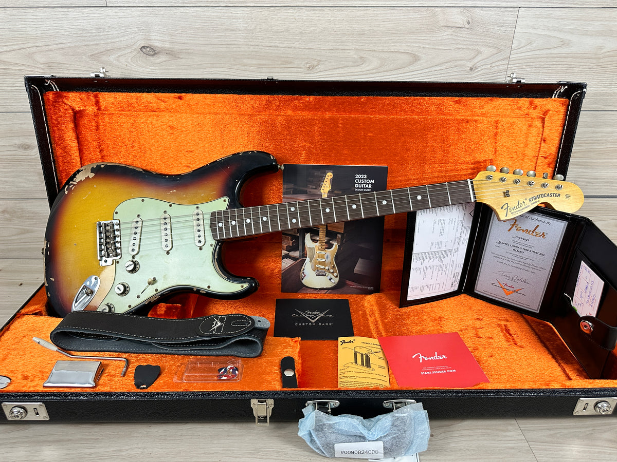 Fender Custom Shop Michael Landau Signature 1968 Stratocaster Bleached 3-Color Sunburst - R131907