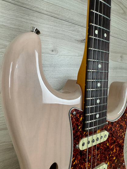 Fender Limited Edition American Professional II Stratocaster Thinline, Transparent Shell Pink - CBN Music Warehouse