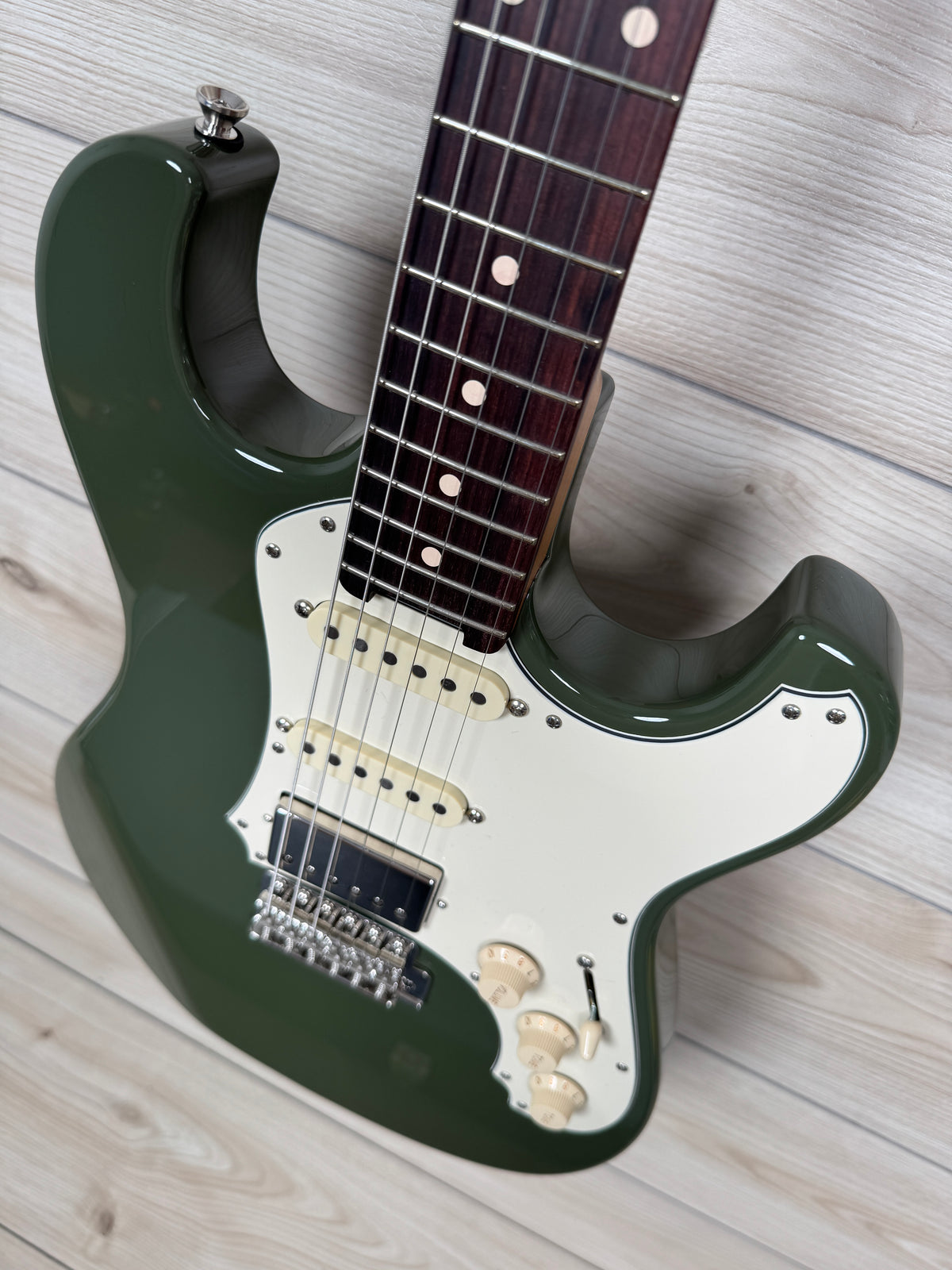 Veritas Custom Portlander Double Cut Olive Drab with Matching Headstock