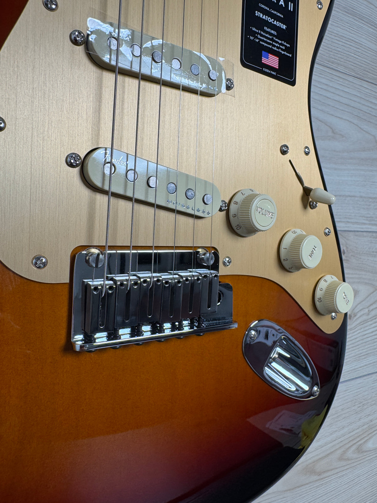 Fender American Ultra II Stratocaster Electric Guitar, Ultraburst - #4380
