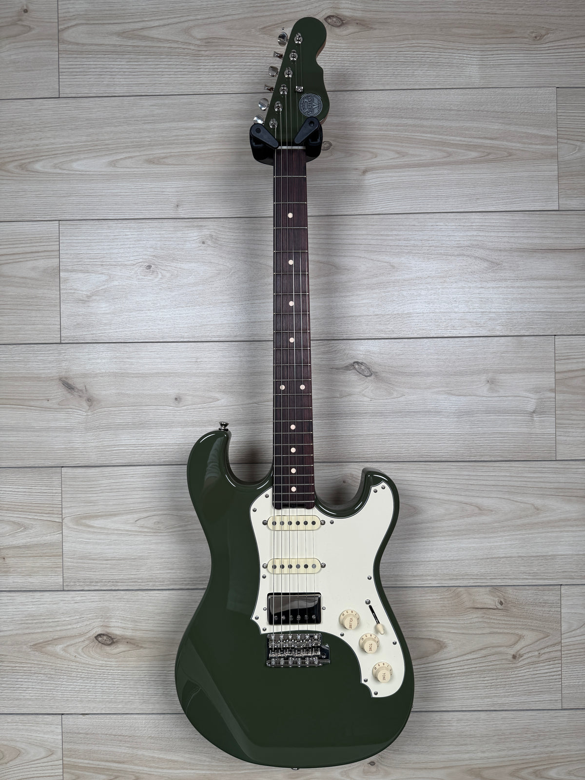 Veritas Custom Portlander Double Cut Olive Drab with Matching Headstock