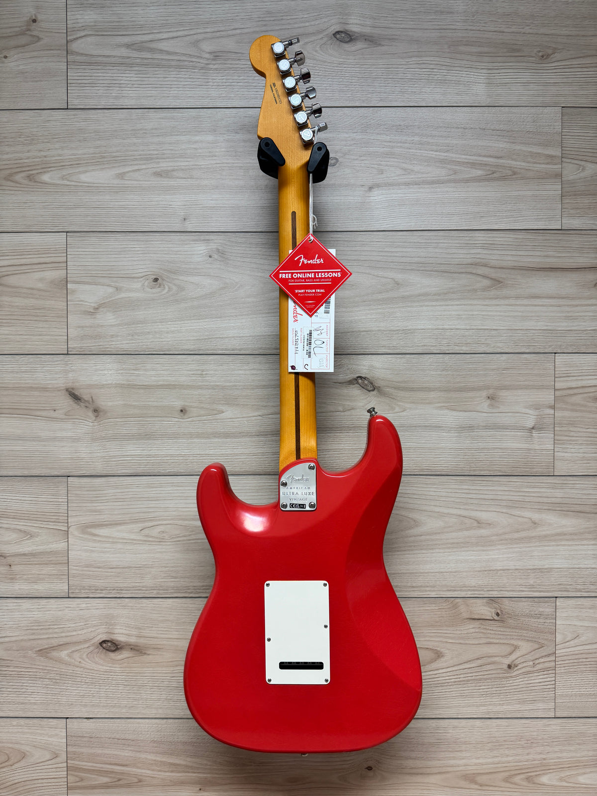 Fender American Ultra Luxe Vintage '60s Stratocaster HSS Electric Guitar, Fiesta Red - #1721