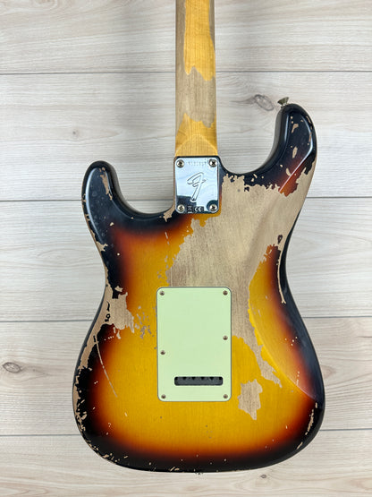 Fender Custom Shop Michael Landau Signature 1968 Stratocaster Bleached 3-Color Sunburst - R131907