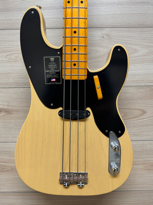 Fender 75th Anniversary American Vintage II 1951 Precision Bass, Butterscotch Blonde - CBN Music Warehouse