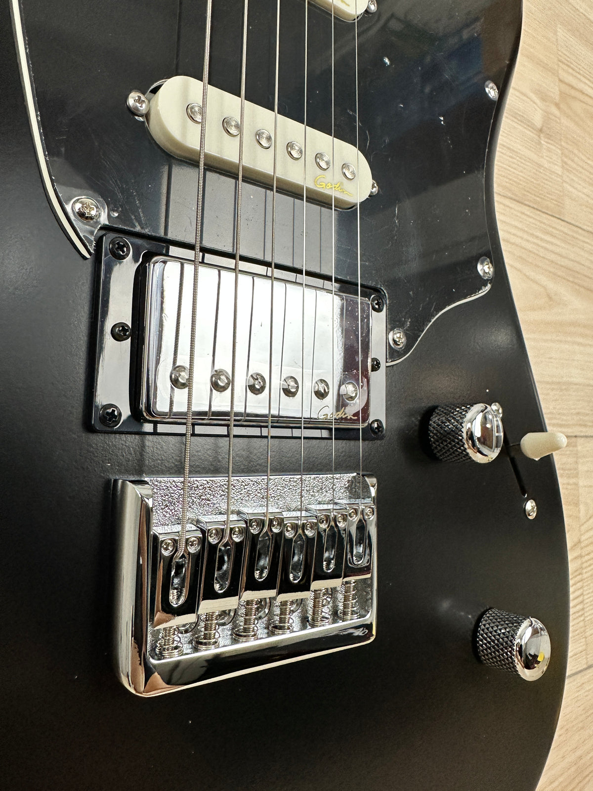 Godin Session HT HSS Electric Guitar Matte Black - CBN Music Warehouse