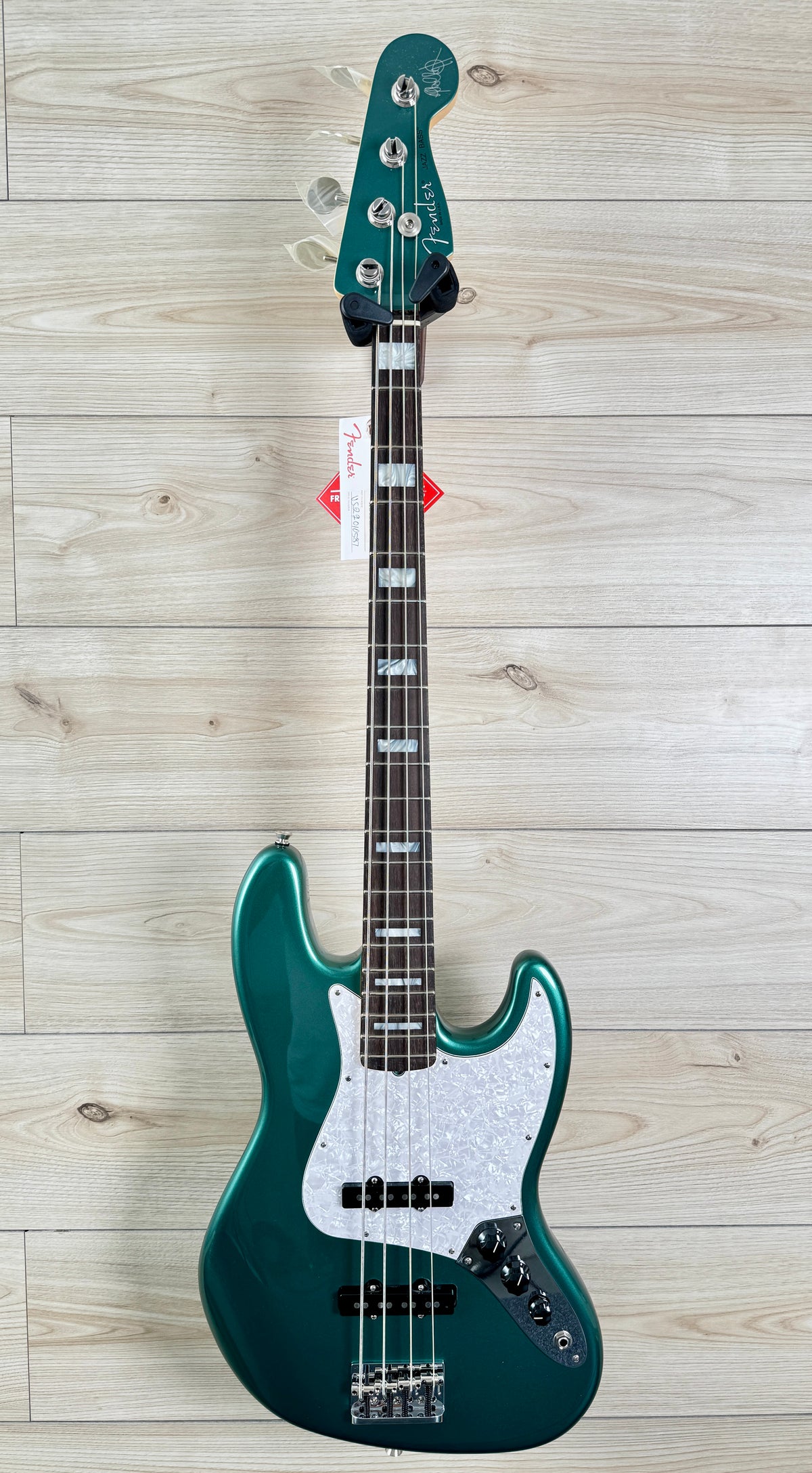 Fender Adam Clayton Jazz Bass Rosewood Fingerboard, Sherwood Green Metallic #0587