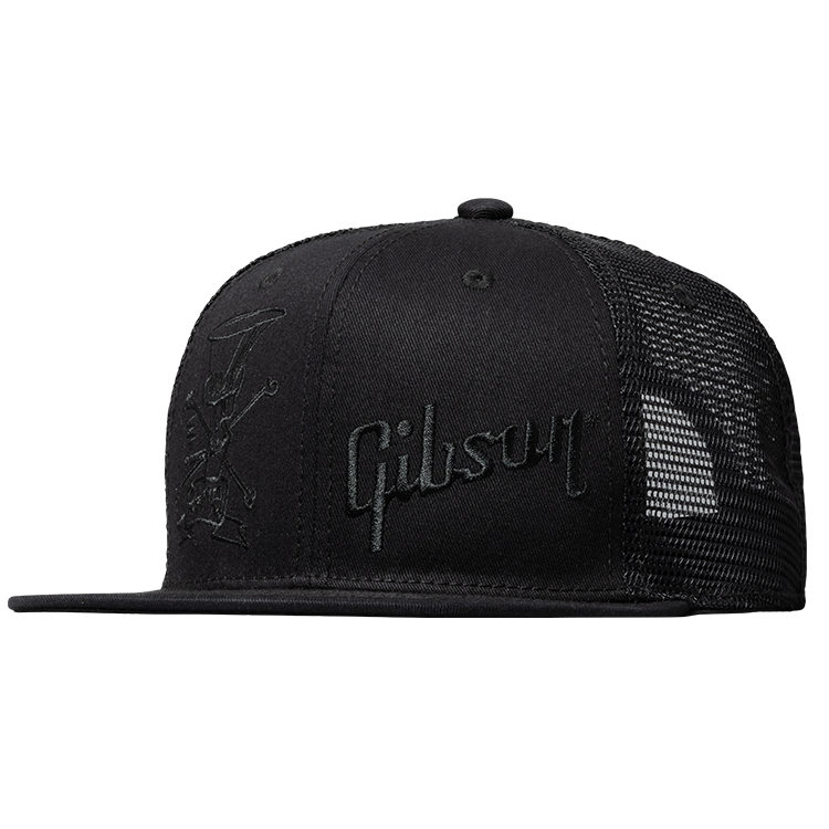 Gibson Slash 'Skully' Trucker Hat, All-Black