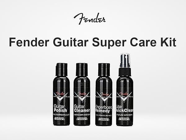 Fender Custom Shop Deluxe Guitar Care System, 4 Pack Cleaning Kit