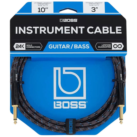 Boss BIC-10 Straight to Straight Instrument Cable - 10 foot