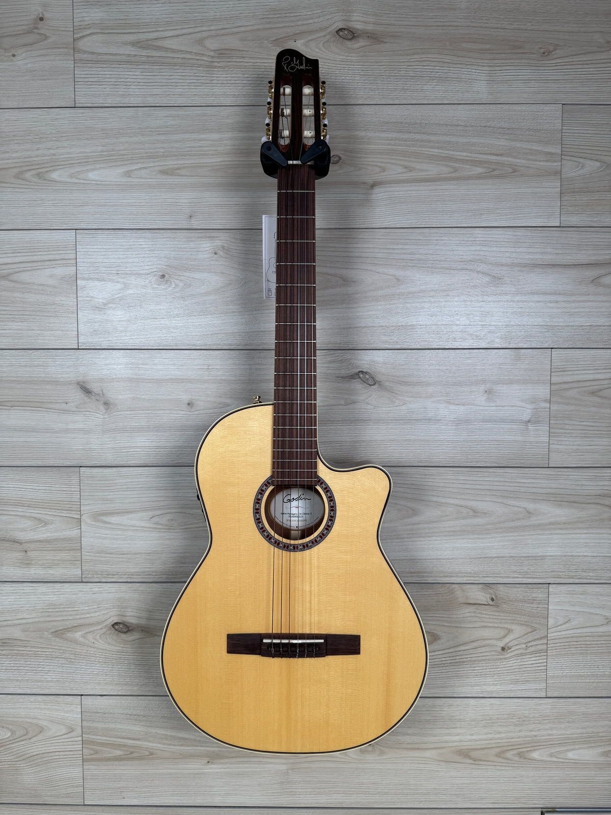Godin Arena Mahogany Cutaway Clasica II Acoustic Guitar Natural - 0131