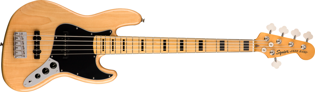 Squier Classic Vibe '70s Jazz Bass V, Maple Fingerboard, Natural - CBN Music Warehouse
