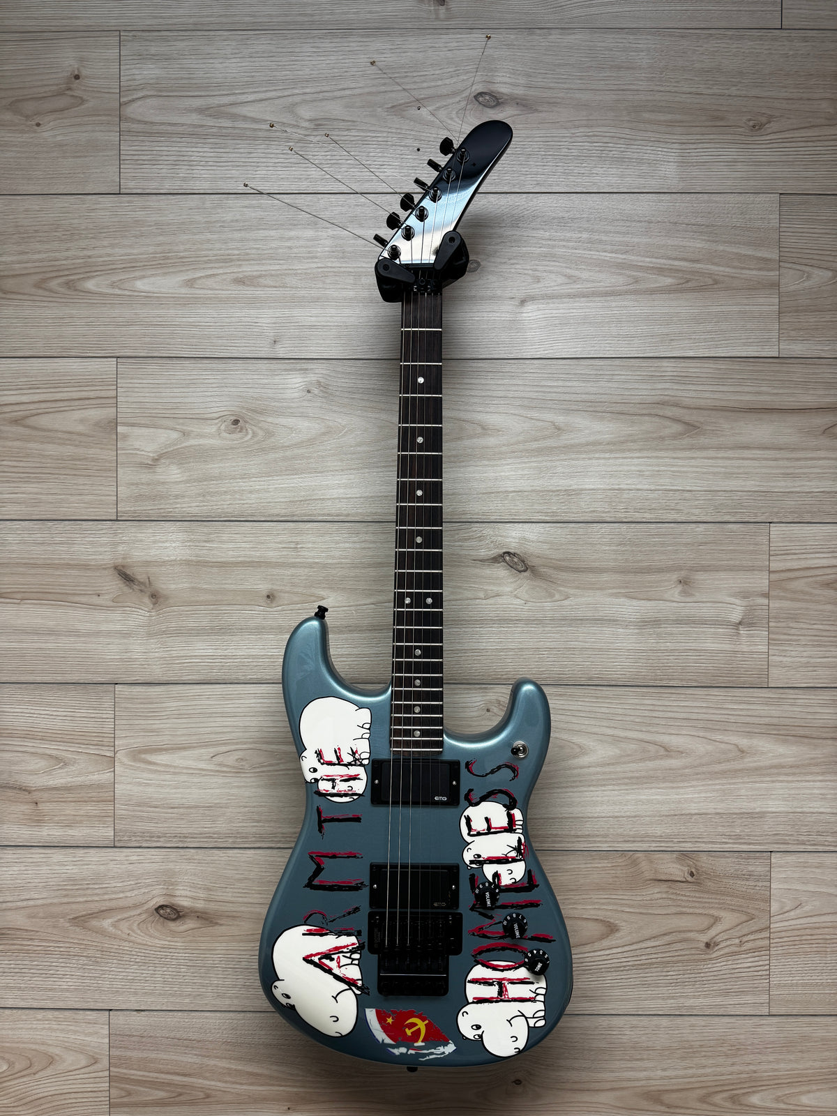 Fender Tom Morello Signature "Arm The Homeless" Electric Guitar, Blue Ice Metallic - CBN Music Warehouse