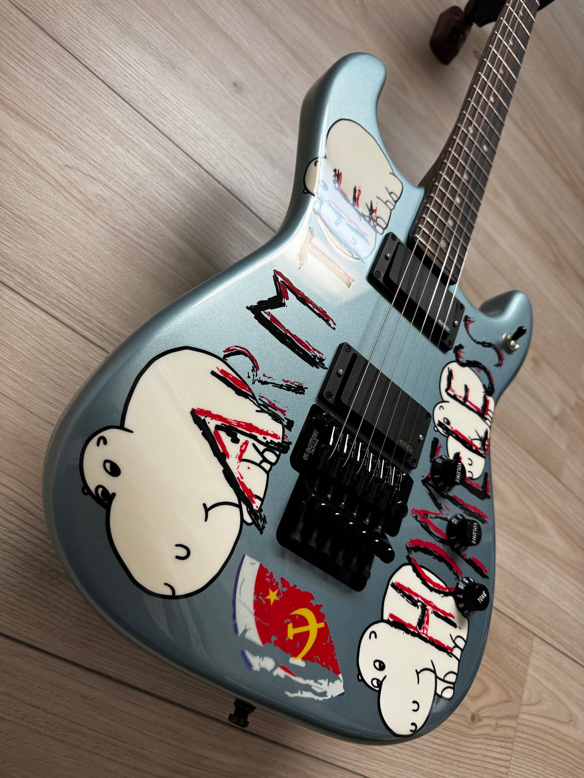 Fender Tom Morello Signature "Arm The Homeless" Electric Guitar, Blue Ice Metallic - CBN Music Warehouse