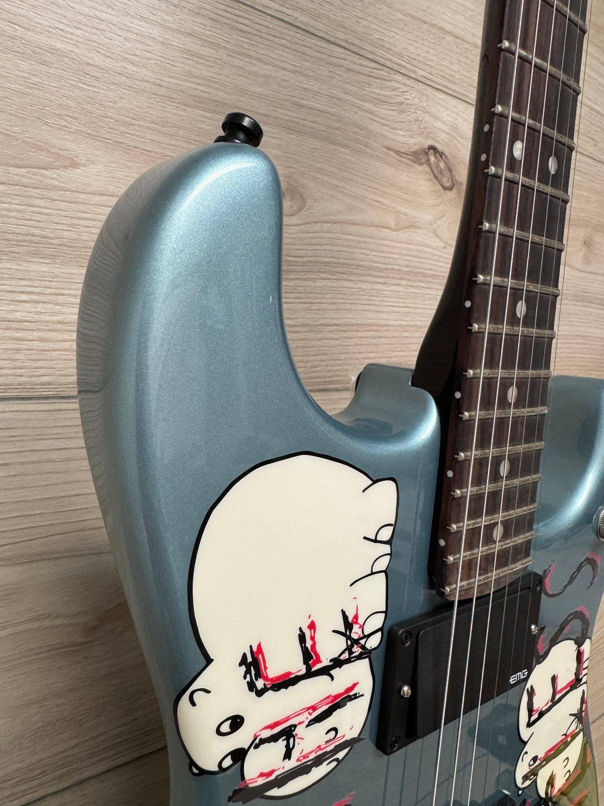 Fender Tom Morello Signature "Arm The Homeless" Electric Guitar, Blue Ice Metallic - CBN Music Warehouse