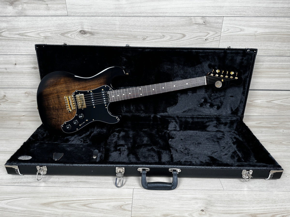 Veritas Custom Portlander Double Cut Electric Guitar, Grizzly Burst