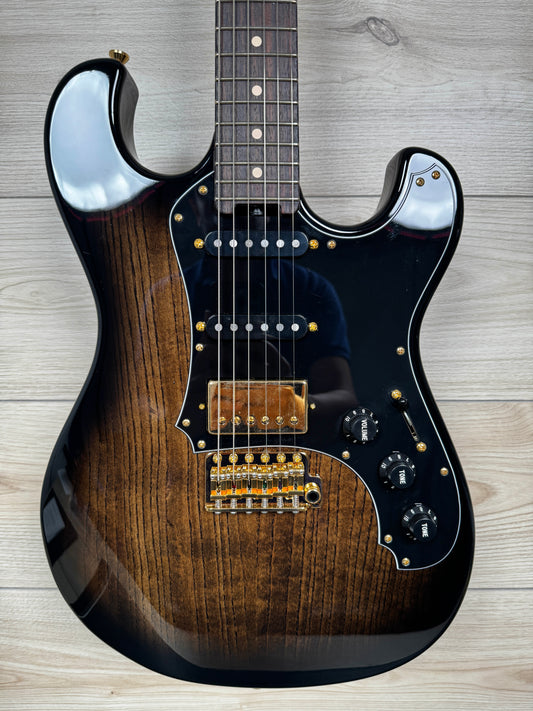 Veritas Custom Portlander Double Cut Electric Guitar, Grizzly Burst