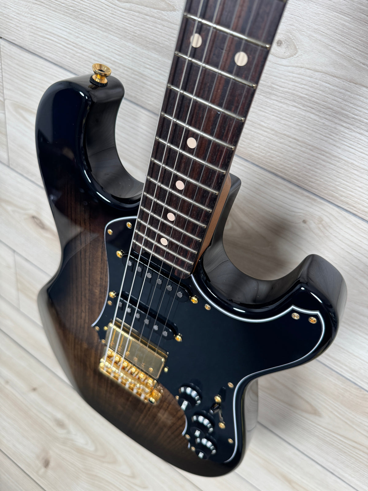 Veritas Custom Portlander Double Cut Electric Guitar, Grizzly Burst