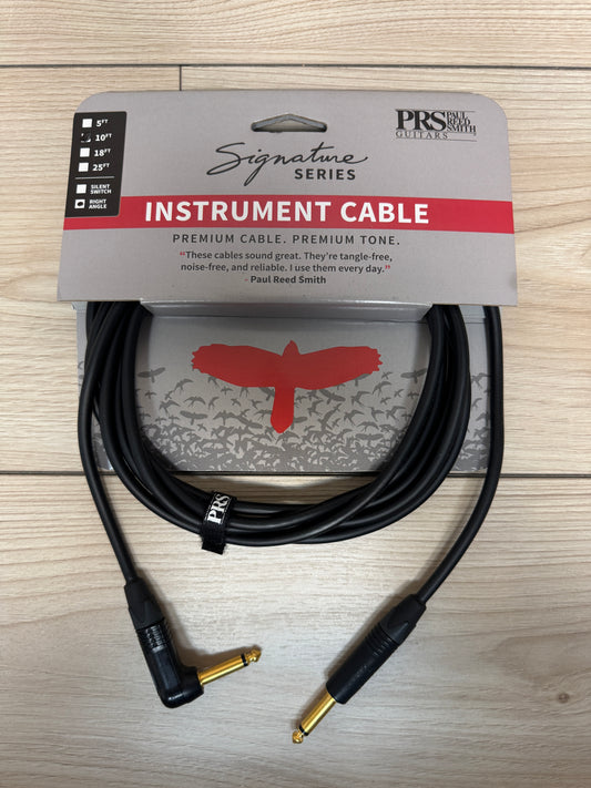 PRS Signature Right Angle to Straight Instrument Cable - 10 foot