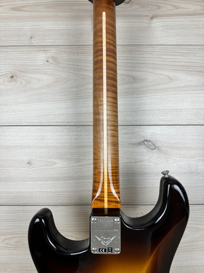 Fender Custom Shop 2023 Limited Edition Roasted '50s Strat® DLX Closet Classic, 1-Piece 4A Roasted Flame Maple, Wide-Fade Aged Chocolate 2-Color Sunburst