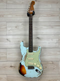 Fender Custom Shop Ltd 1961 Stratocaster Super Heavy Relic, Aged Sonic Blue over 3-Color Sunburst #7075