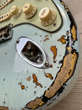 Fender Custom Shop Ltd 1961 Stratocaster Super Heavy Relic, Aged Sonic Blue over 3-Color Sunburst #7075