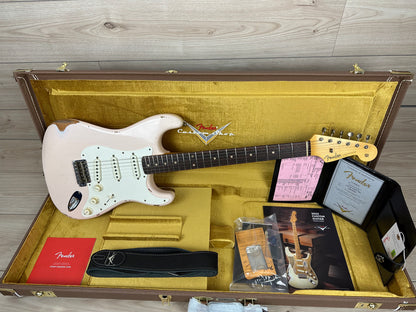 Fender Custom Shop Limited-edition 1959 Stratocaster Relic Electric Guitar - Super Faded Aged Shell Pink