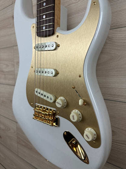 Fender Custom Shop Limited Edition 75th Anniversary Stratocaster NOS Guitar, Rosewood Fingerboard, Diamond White Pearl - CBN Music Warehouse