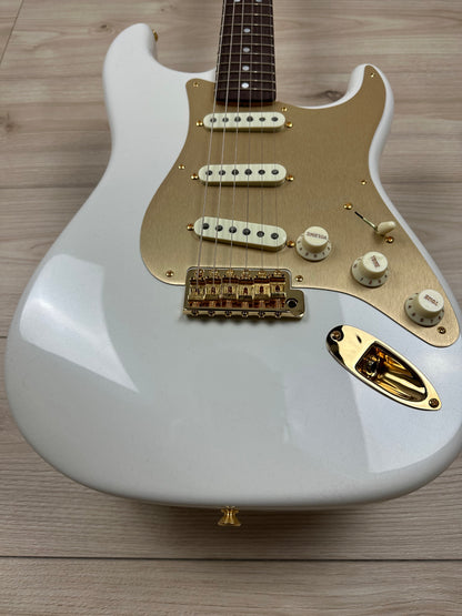Fender Custom Shop Limited Edition 75th Anniversary Stratocaster NOS Guitar, Rosewood Fingerboard, Diamond White Pearl - CBN Music Warehouse