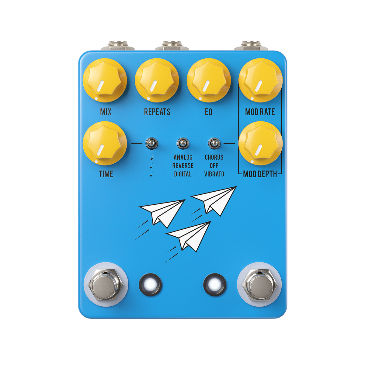JHS Flight Delay with Chorus and Vibrato Guitar Pedal - Blue - CBN Music Warehouse