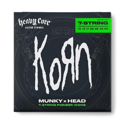 Dunlop KRHCN1065 Heavy Core Korn Munky Electric Guitar Strings - .010-.065, 7-string