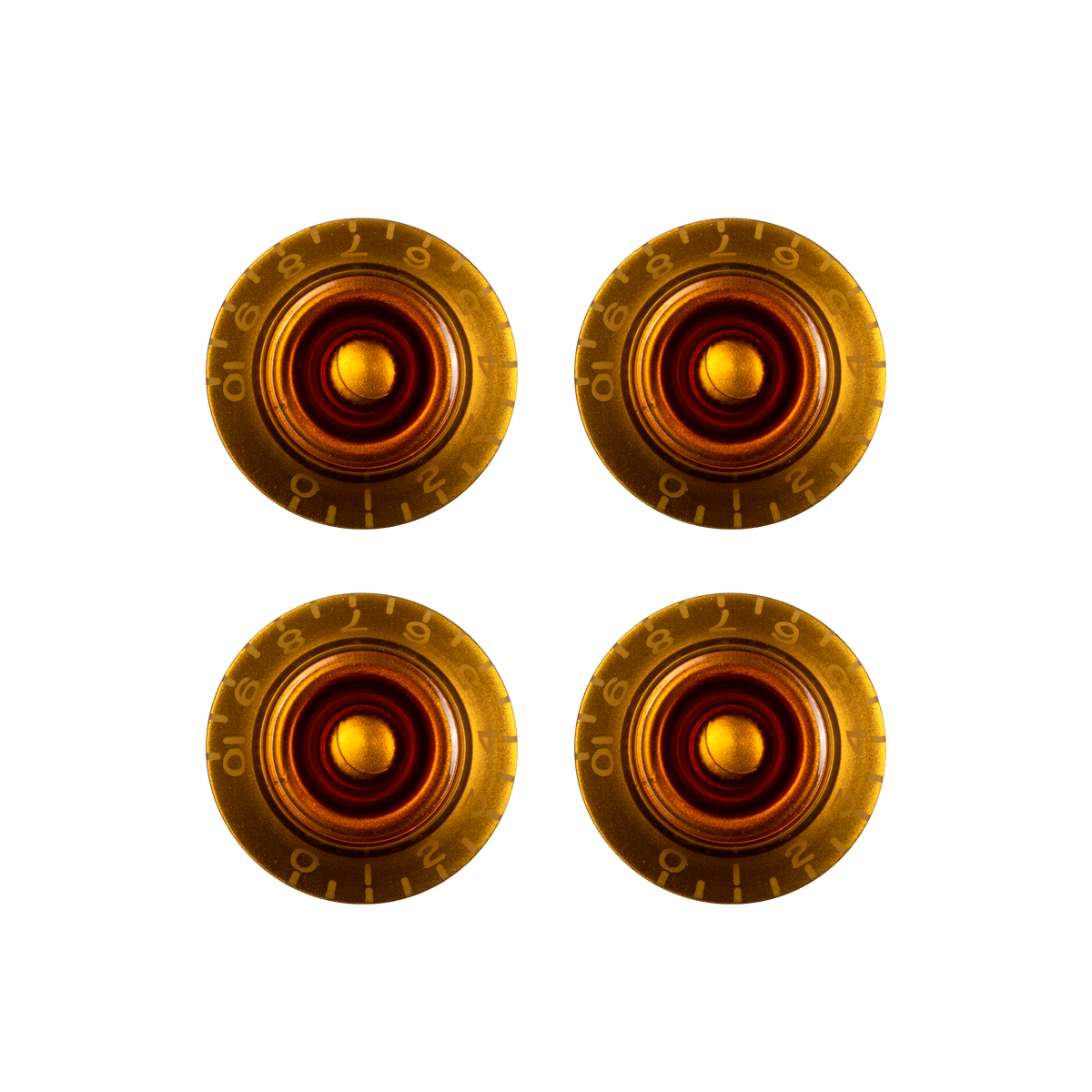 Gibson Accessories Top Hat Knobs 4-pack - Vintage Amber - CBN Music Warehouse