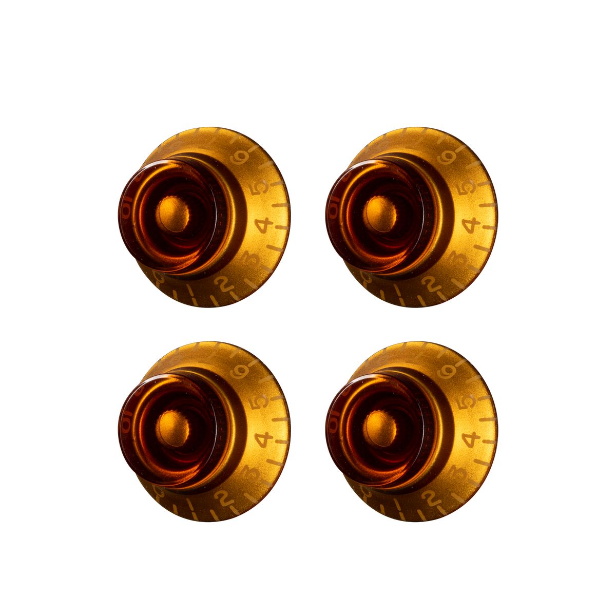 Gibson Accessories Top Hat Knobs 4-pack - Vintage Amber - CBN Music Warehouse