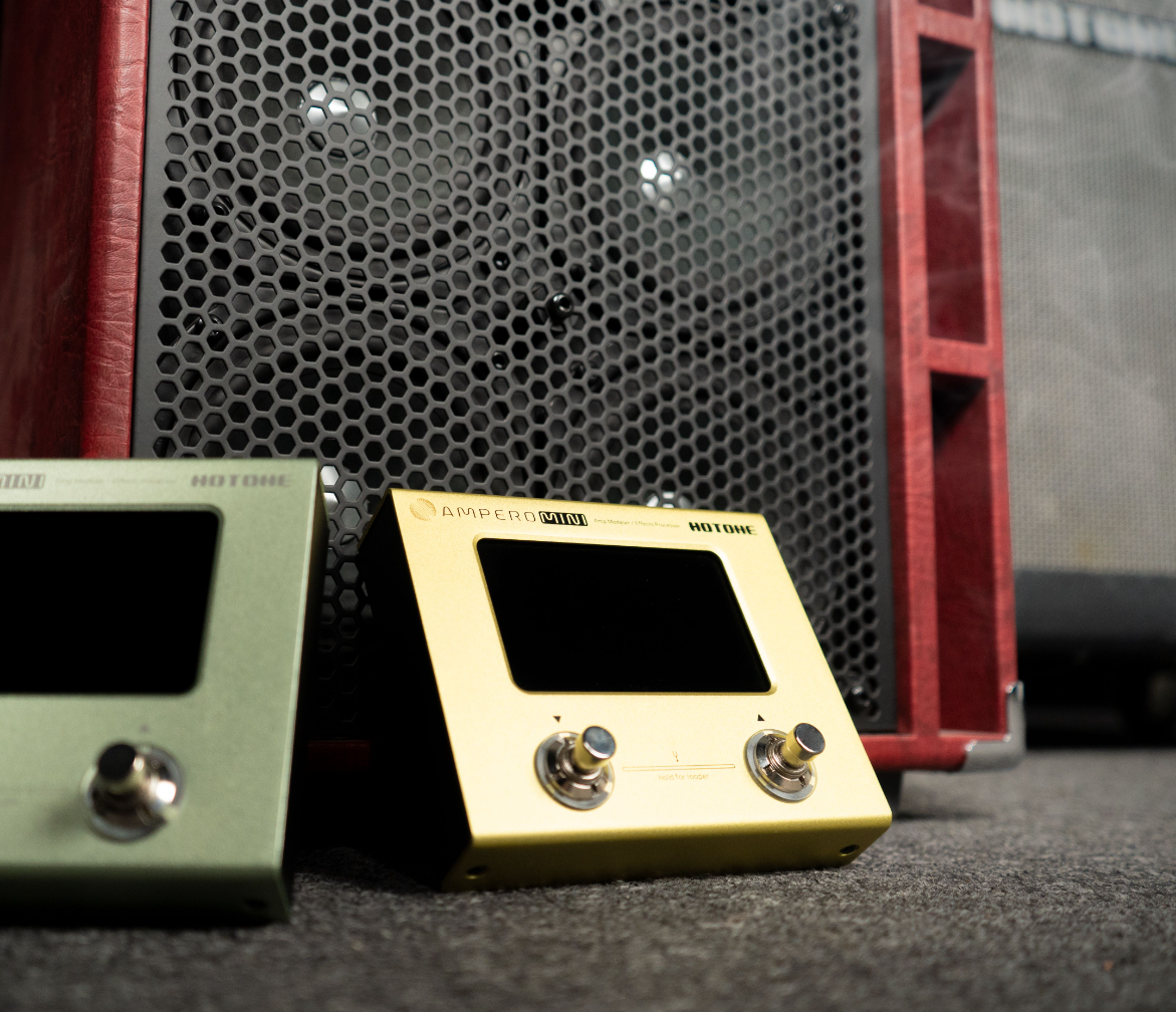 Hotone Ampero Mini Guitar Amp Modeler & Effects Processor Pedal, Marigold - CBN Music Warehouse