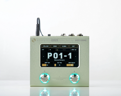 Hotone Ampero Mini Guitar Amp Modeler & Effects Processor Pedal, Matcha - CBN Music Warehouse