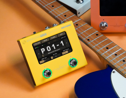 Hotone Ampero Mini Guitar Amp Modeler & Effects Processor Pedal, Mustard - CBN Music Warehouse