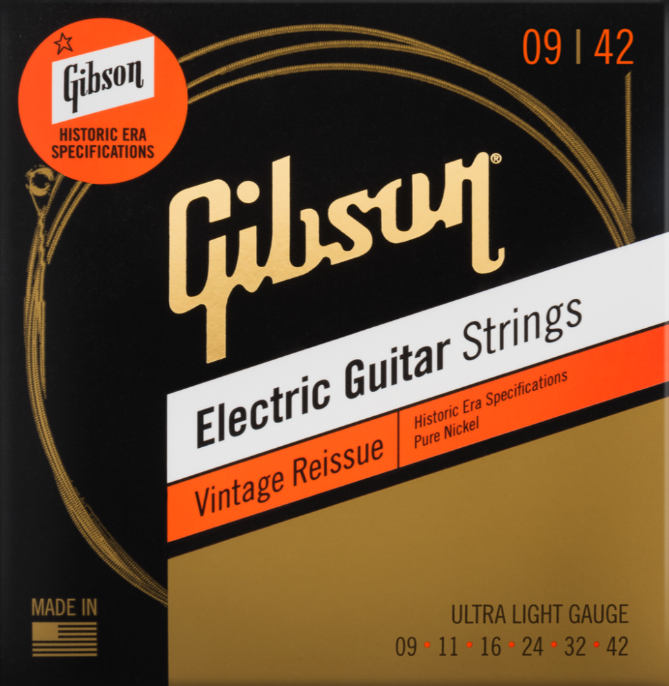 Gibson Vintage Reissue Electric Guitar Strings .009 -.042 - CBN Music Warehouse