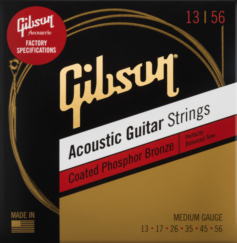 Gibson SAG-CPB13 Coated Phosphor Bronze Acoustic Guitar Strings .013 -.056