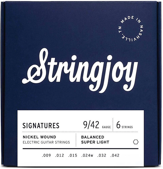 Stringjoy Signature Balanced Super Light Gauge (9-42) Electric Guitar Strings - CBN Music Warehouse